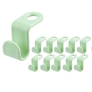 Closet Organization Space Saving Cascading Hanger Clips Set of 25 - all Green